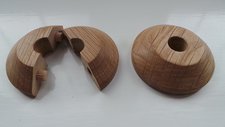 x2 (OC) 10mm Oak Microbore Lacquered Pipe Covers/ Rad Rings/ Pipe Rose/ Collar