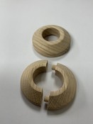 x 2 (22mm) Oak Un-Finished Pipe Covers / Rad Rings / Collars for 22mm pipe