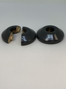 x2 (OC) GUNMETAL GREY Wooden Pipe Covers/ Rad Rings/ Pipe Rose/ Collar- 15mm