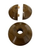 x2 (OC) 10mm Micro-Bore Walnut Lacquered Pipe Covers/ Rad Rings/ Pipe Rose/ Collar